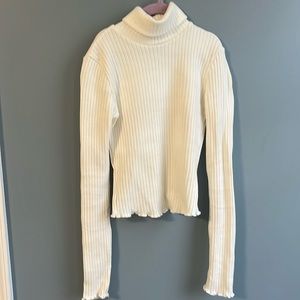 Bershka Lettuce Cut Turtle-Neck